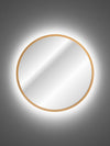 Comad Oglinda Baie Hestia Auriu cu Iluminare Led, IP21, Rotunda Ø80 cm