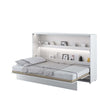 Lenart Pat rabatabil pe perete, cu mecanism pneumatic si somiera inclusa, Bed Concept Horizontal Alb Lucios, 200 x 120 cm