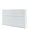 Lenart Pat rabatabil pe perete, cu mecanism pneumatic si somiera inclusa, Bed Concept Horizontal Alb Mat, 200 x 120 cm