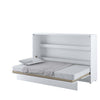 Lenart Pat rabatabil pe perete, cu mecanism pneumatic si somiera inclusa, Bed Concept Horizontal Alb Mat, 200 x 120 cm