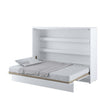 Lenart Pat rabatabil pe perete, cu mecanism pneumatic si somiera inclusa, Bed Concept Horizontal Alb Mat, 200 x 140 cm