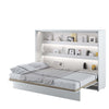 Lenart Pat rabatabil pe perete, cu mecanism pneumatic si somiera inclusa, Bed Concept Horizontal Alb Mat, 200 x 140 cm