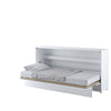 Pat rabatabil pe perete, cu mecanism pneumatic si somiera inclusa, Bed Concept Horizontal Alb Mat, 200 x 90 cm (1)