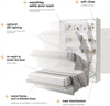 Pat rabatabil pe perete, cu mecanism pneumatic si somiera inclusa, Bed Concept Horizontal Alb Mat, 200 x 90 cm (6)