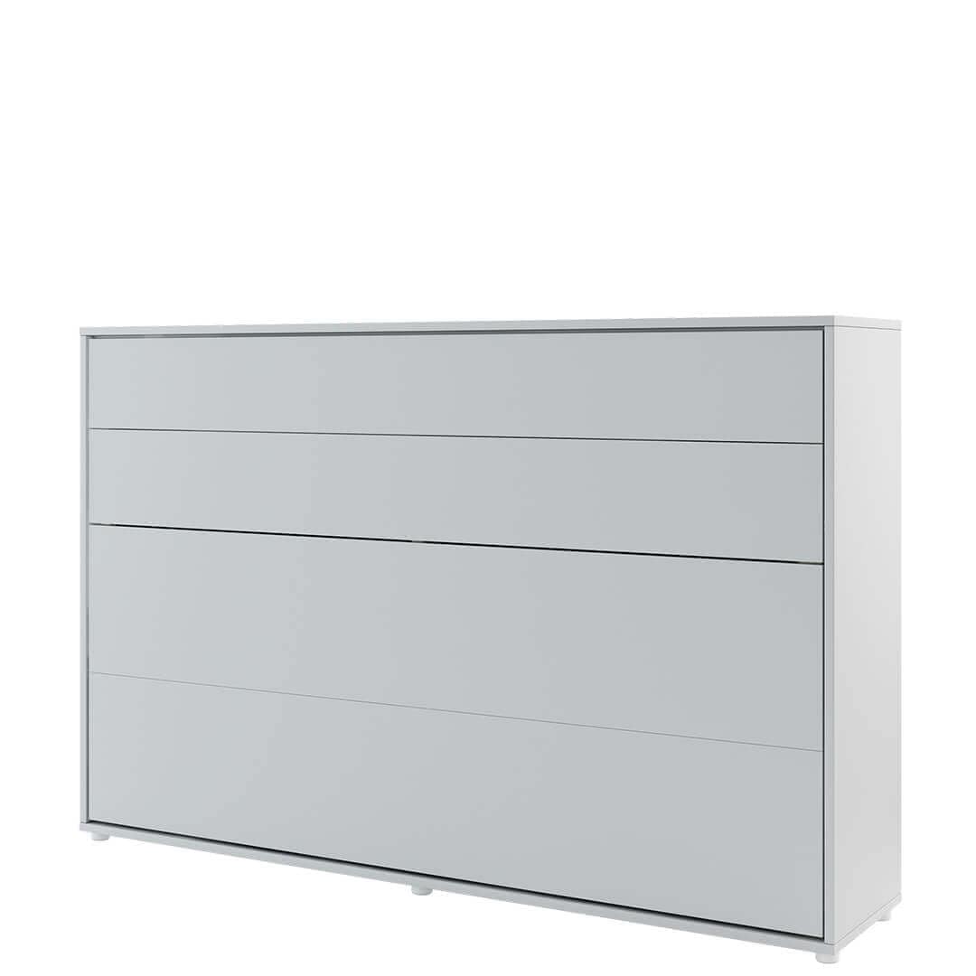 Lenart Pat rabatabil pe perete, cu mecanism pneumatic si somiera inclusa, Bed Concept Horizontal Gri Mat, 200 x 120 cm