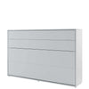 Lenart Pat rabatabil pe perete, cu mecanism pneumatic si somiera inclusa, Bed Concept Horizontal Gri Mat, 200 x 120 cm