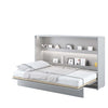 Lenart Pat rabatabil pe perete, cu mecanism pneumatic si somiera inclusa, Bed Concept Horizontal Gri Mat, 200 x 120 cm