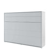 Lenart Pat rabatabil pe perete, cu mecanism pneumatic si somiera inclusa, Bed Concept Horizontal Gri Mat, 200 x 140 cm