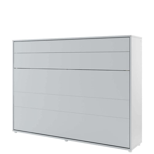Lenart Pat rabatabil pe perete, cu mecanism pneumatic si somiera inclusa, Bed Concept Horizontal Gri Mat, 200 x 140 cm