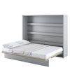Lenart Pat rabatabil pe perete, cu mecanism pneumatic si somiera inclusa, Bed Concept Horizontal Gri Mat, 200 x 160 cm