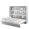 Pat rabatabil pe perete, cu mecanism pneumatic si somiera inclusa, Bed Concept Horizontal Gri Mat, 200 x 160 cm (2)