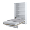Pat rabatabil pe perete, cu mecanism pneumatic si somiera inclusa, Bed Concept Vertical Alb Lucios, 200 x 120 cm (1)