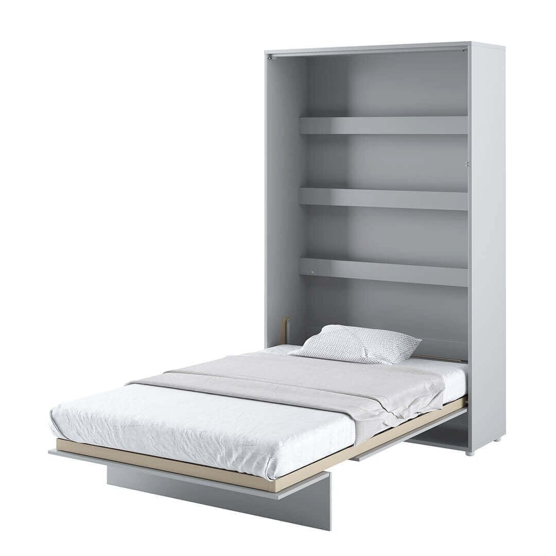 Lenart Pat rabatabil pe perete, cu mecanism pneumatic si somiera inclusa, Bed Concept Vertical Gri Mat, 200 x 120 cm