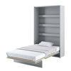 Lenart Pat rabatabil pe perete, cu mecanism pneumatic si somiera inclusa, Bed Concept Vertical Gri Mat, 200 x 120 cm