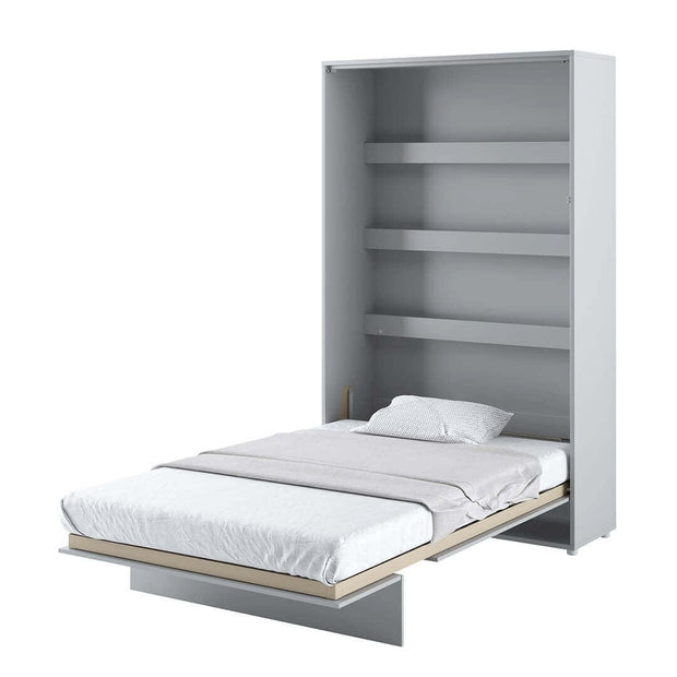 Lenart Pat rabatabil pe perete, cu mecanism pneumatic si somiera inclusa, Bed Concept Vertical Gri Mat, 200 x 120 cm