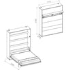 Pat rabatabil pe perete, cu mecanism pneumatic si somiera inclusa, Bed Concept Vertical Gri Mat, 200 x 160 cm (2)