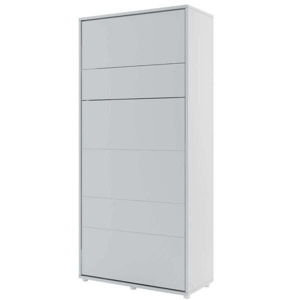 Pat rabatabil pe perete, cu mecanism pneumatic si somiera inclusa, Bed Concept Vertical Gri Mat, 200 x 90 cm (1)