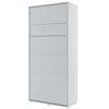 Pat rabatabil pe perete, cu mecanism pneumatic si somiera inclusa, Bed Concept Vertical Gri Mat, 200 x 90 cm (1)