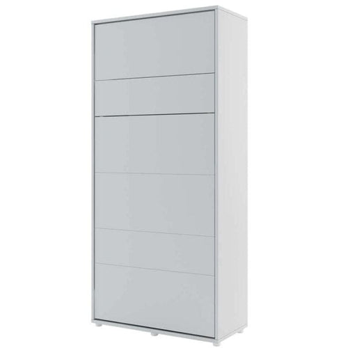 Pat rabatabil pe perete, cu mecanism pneumatic si somiera inclusa, Bed Concept Vertical Gri Mat, 200 x 90 cm (1)