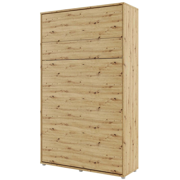 Lenart Pat rabatabil pe perete, cu mecanism pneumatic si somiera inclusa, Bed Concept Vertical Stejar Artisan, 200 x 120 cm