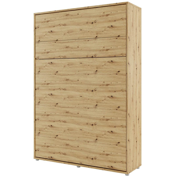 Lenart Pat rabatabil pe perete, cu mecanism pneumatic si somiera inclusa, Bed Concept Vertical Stejar Artisan, 200 x 140 cm