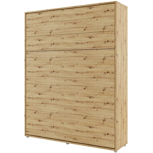 Lenart Pat rabatabil pe perete, cu mecanism pneumatic si somiera inclusa, Bed Concept Vertical Stejar Artisan, 200 x 160 cm
