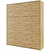 Lenart Pat rabatabil pe perete, cu mecanism pneumatic si somiera inclusa, Bed Concept Vertical Stejar Artisan, 200 x 180 cm