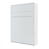 Pat rabatabil pe perete, cu mecanism pneumatic, sistem LED si somiera inclusa, Bed Concept Vertical Alb Mat, 200 x 140 cm (1)