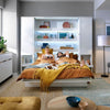 Pat rabatabil pe perete, cu mecanism pneumatic, sistem LED si somiera inclusa, Bed Concept Vertical Alb Mat, 200 x 140 cm (6)