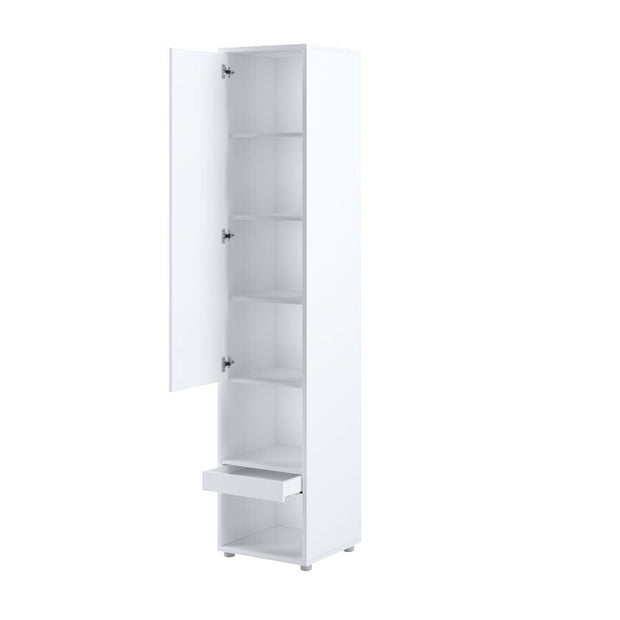 Pat rabatabil pe perete, cu mecanism pneumatic, sistem LED, somiera si 2 dulapuri BC07, Bed Concept Vertical Alb Mat, 200 x 180 cm, l281xA46xH218 cm (5)