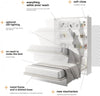 Pat rabatabil pe perete, cu mecanism pneumatic, somiera si 2 dulapuri BC07, Bed Concept Vertical Alb Mat, 200 x 180 cm, l281xA46xH218 cm (4)