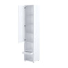 Pat rabatabil pe perete, cu mecanism pneumatic, somiera si 2 dulapuri BC07, Bed Concept Vertical Alb Mat, 200 x 180 cm, l281xA46xH218 cm (6)