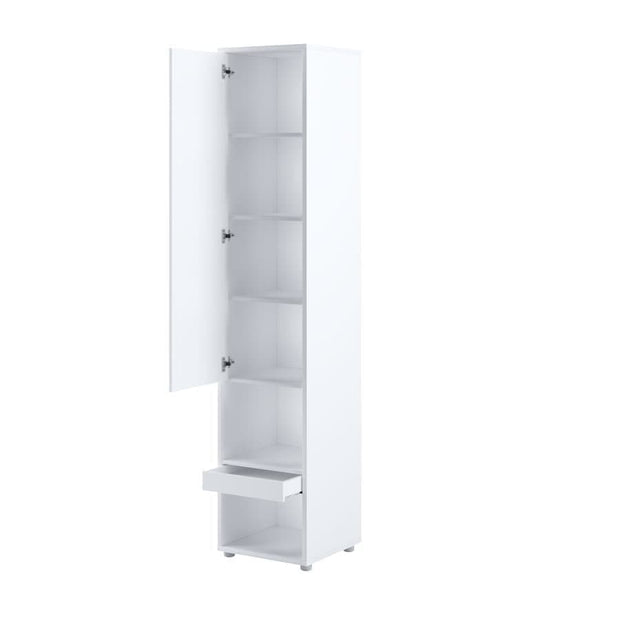 Pat rabatabil pe perete, cu mecanism pneumatic, somiera si 2 dulapuri BC07, Bed Concept Vertical Alb Mat, 200 x 180 cm, l281xA46xH218 cm (6)