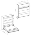 Pat rabatabil pe perete, cu mecanism pneumatic, somiera si 2 dulapuri BC07, Bed Concept Vertical Alb Mat, 200 x 180 cm, l281xA46xH218 cm (3)