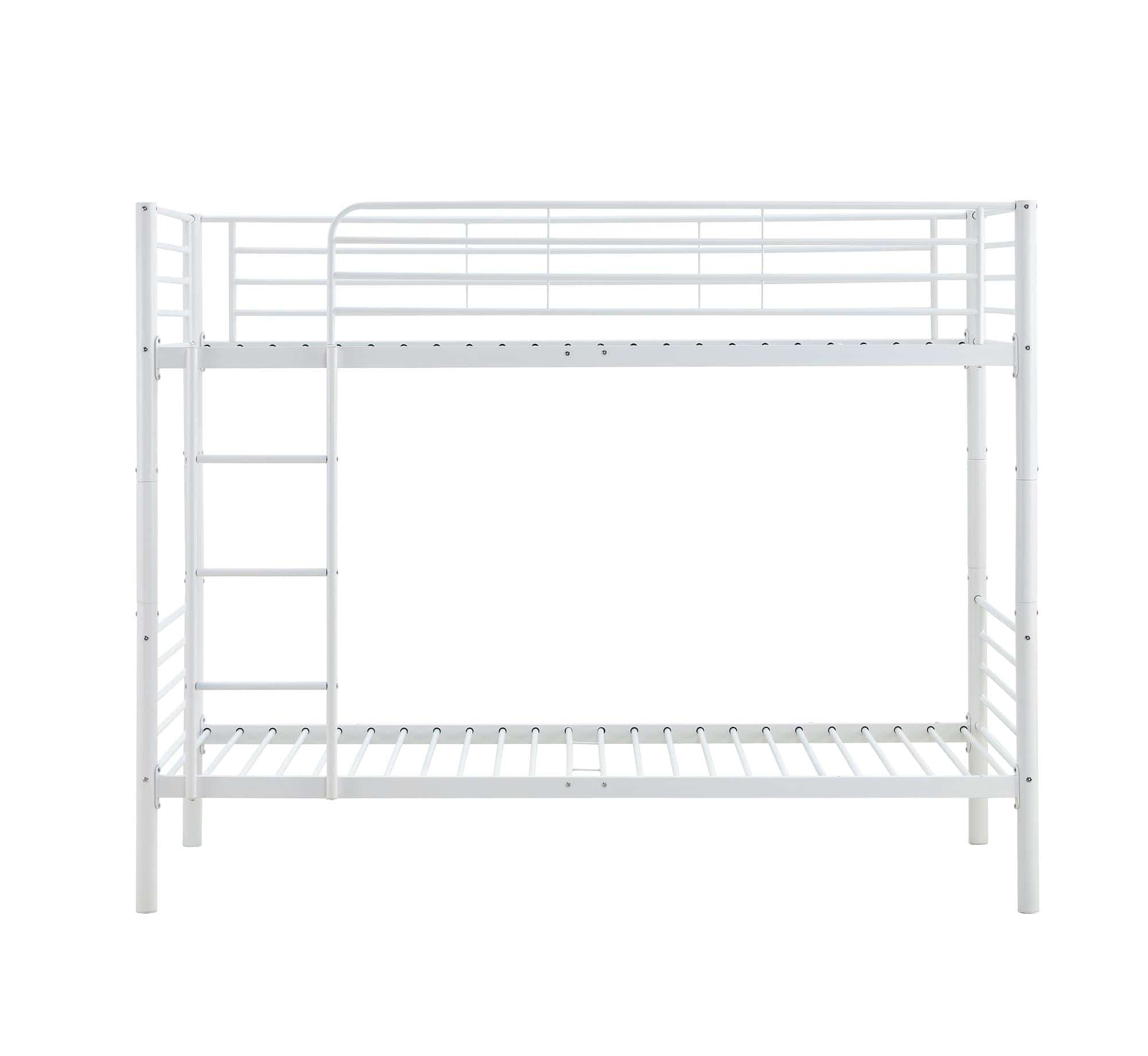 Pat supraetajat din metal, pentru copii Bunky Alb, 200 x 90 cm (7)