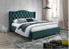 Signal 200 x 160 cm Pat tapitat cu stofa Asante Velvet Verde