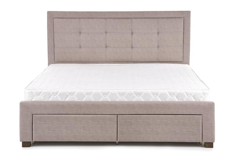 Halmar 200 x 160 cm Pat tapitat cu stofa Evores Beige