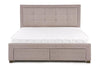Halmar 200 x 160 cm Pat tapitat cu stofa Evores Beige