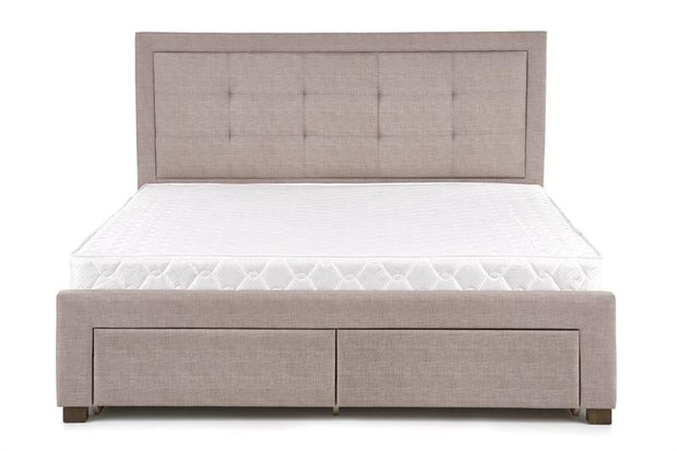 Halmar 200 x 160 cm Pat tapitat cu stofa Evores Beige