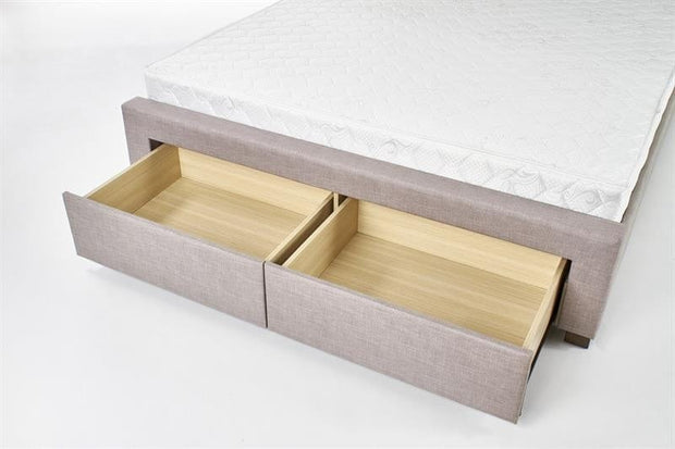 Halmar 200 x 160 cm Pat tapitat cu stofa Evores Beige