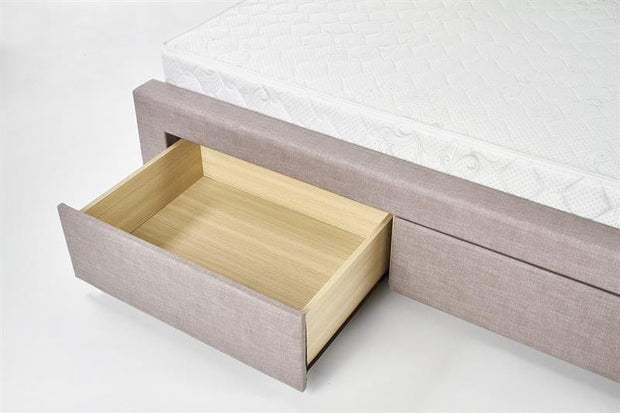 Halmar 200 x 160 cm Pat tapitat cu stofa Evores Beige