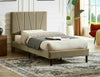 Signal 200 x 90 cm Pat tapitat cu stofa, Savana Velvet Bej