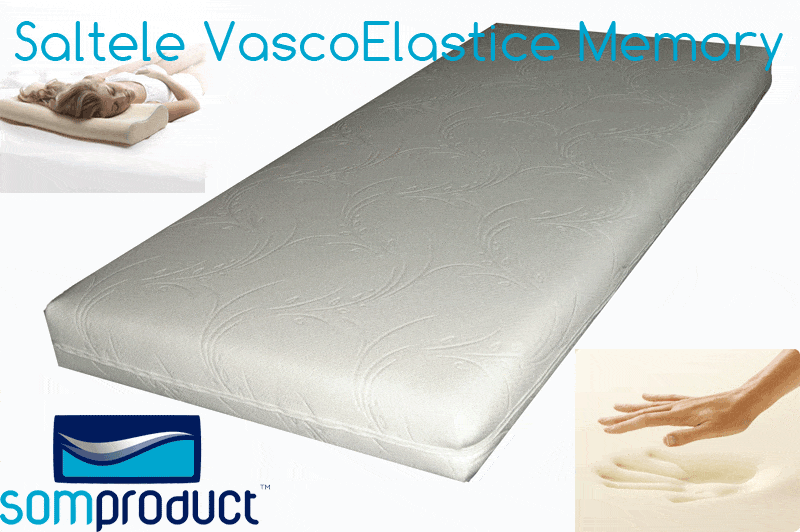 Saltea Vasco Memory 14 cm spuma HR + 6 cm Memory