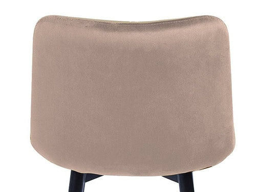 Signal Scaun de bar tapitat cu stofa si picioare metalice, Chase H-2 Velvet Bej / Negru, l45xA37xH92 cm