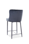 Signal Scaun de bar tapitat cu stofa si picioare metalice Colide B H-2 Velvet Negru, l48xA42xH88 cm