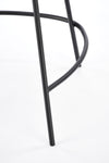 Scaun de bar tapitat cu stofa si picioare metalice, H118 Bej / Negru, l53xA57xH90 cm (3)