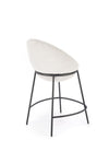 Scaun de bar tapitat cu stofa si picioare metalice, H118 Bej / Negru, l53xA57xH90 cm (6)