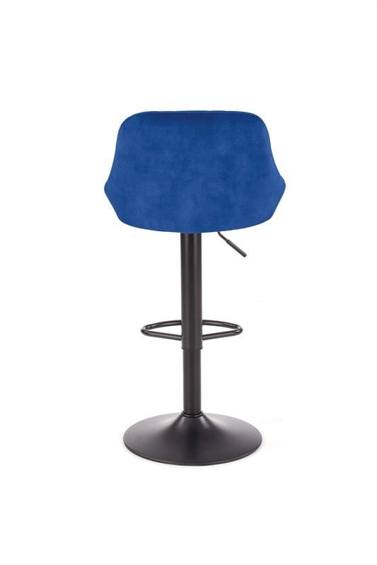 Halmar Scaun de bar tapitat cu stofa si picior metalic, Hoku-101 Velvet Bleumarin / Negru, l47xA45xH84-106 cm