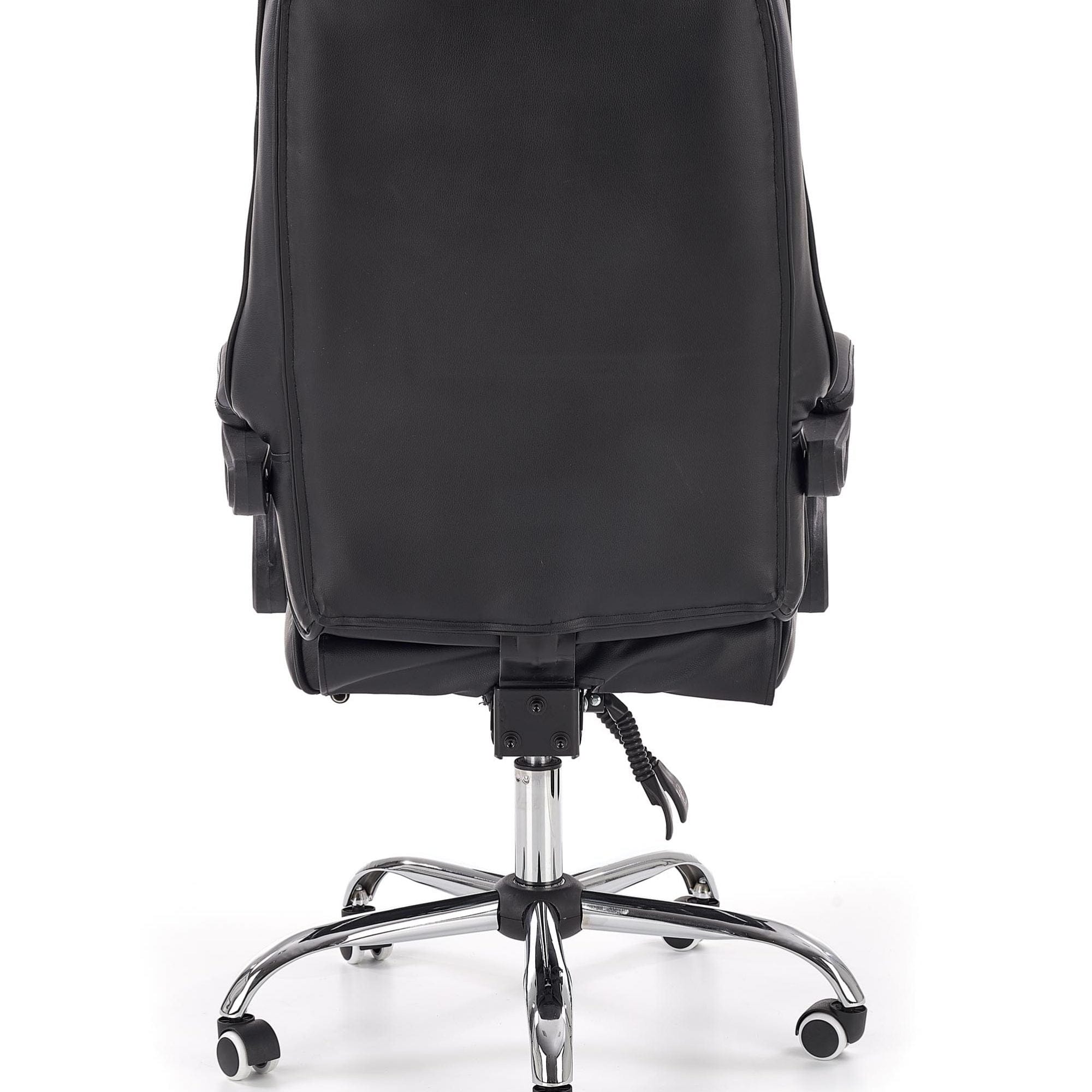Scaun de birou directorial, tapitat cu piele ecologica Alvilde Negru, l66xA70xH118-125 cm (7)