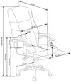 Scaun de birou directorial, tapitat cu piele ecologica Alvilde Negru, l66xA70xH118-125 cm (10)